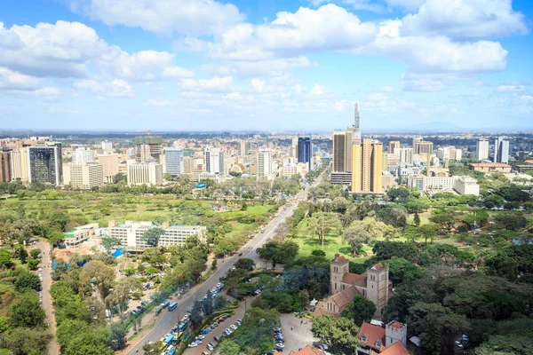 Paesaggio urbano di Nairobi capitale del Kenya — Foto Stock