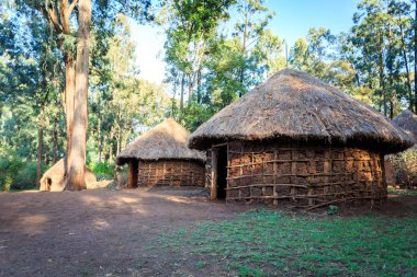 Traditional, tribal hut of Kenyan people clipart