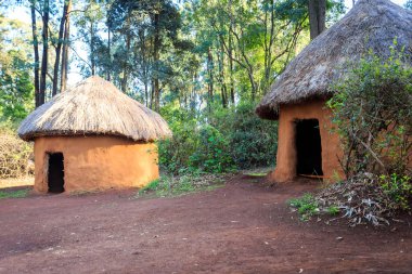 Geleneksel, aşiret kulübe Kenya insan
