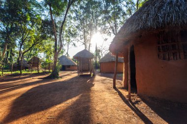 Geleneksel, aşiret kulübe Kenya insan