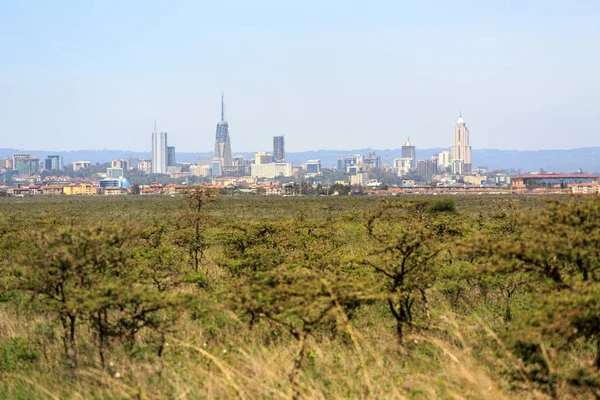 内罗毕城市景观-肯尼亚资本市 — 图库照片