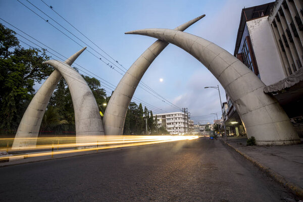 City center of Mombasa, Kenya