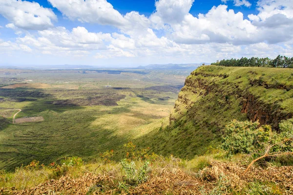 Krásná krajina kráteru Menengai, Nakuru, Keňa — Stock fotografie