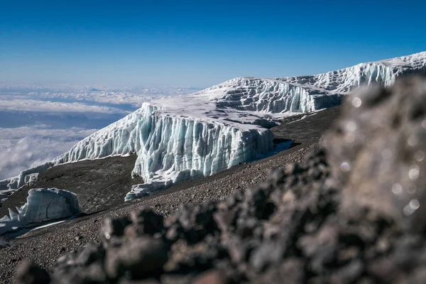 Glaciärerna på Mount Kilimanjaro, Tanzania — Stockfoto