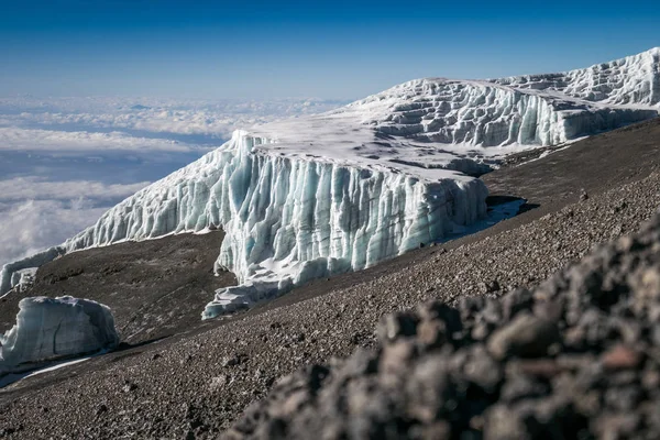 Glaciärerna på Mount Kilimanjaro, Tanzania — Stockfoto