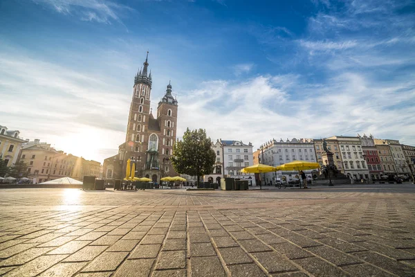 Plaza del mercado de Cracovia, Polonia, Europa — Foto de Stock