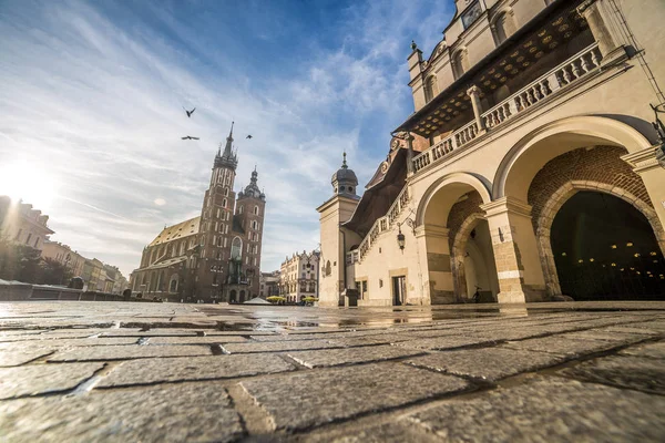 Tržní náměstí Krakov, Polsko, Evropa — Stock fotografie