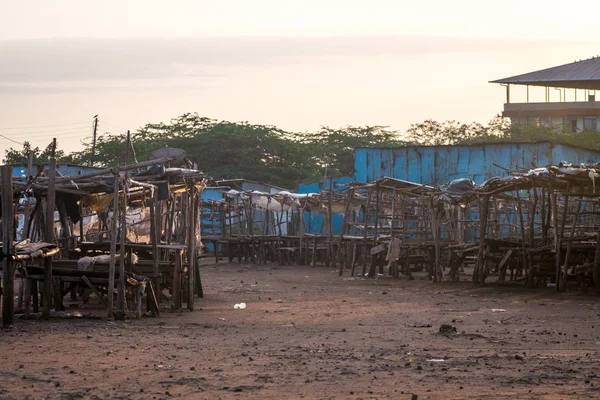 Mercado al aire libre - temprano en la mañana en Taveta, Kenia — Foto de Stock