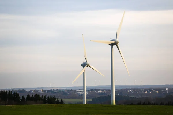 Modern windmill plant — Stock Photo, Image