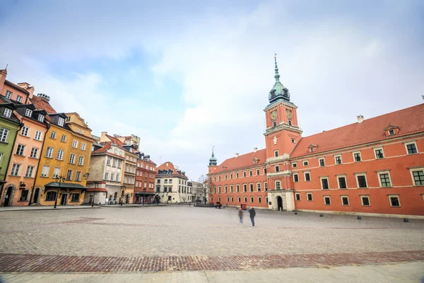 Centro di Varsavia con il castello reale, Polonia — Foto Stock