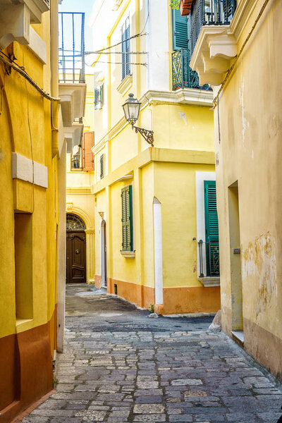 Charming street of Gallipoli, Puglia, Italy