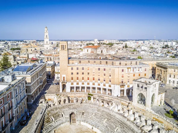 Historické centrum města Lecce, Puglia, Itálie — Stock fotografie