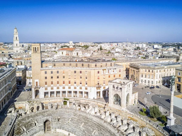 Historické centrum města Lecce, Puglia, Itálie — Stock fotografie
