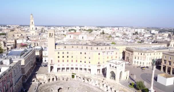 Centro histórico da cidade de Lecce, Itália — Vídeo de Stock