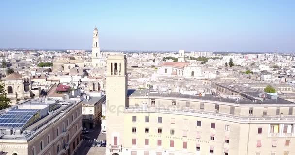 Lecce, İtalya'nın tarihi kent merkezi — Stok video