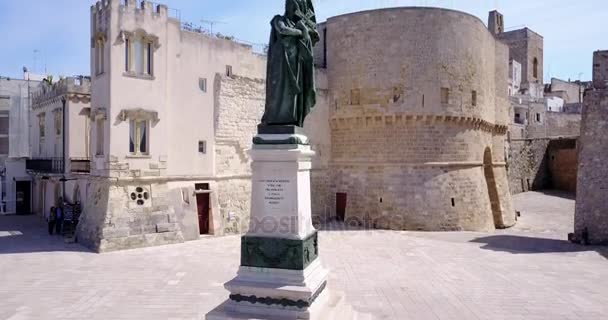 Otranto with Alfonsina Gate, Apulia, Italy — Stock Video