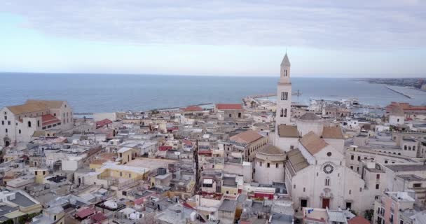 Bari, Puglia, İtalya'nın eski şehir — Stok video