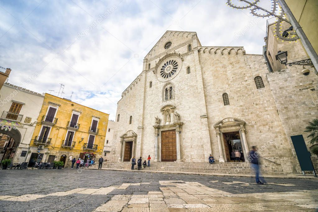 Cathedral of San Sabino in the city center of Bari, Italy 