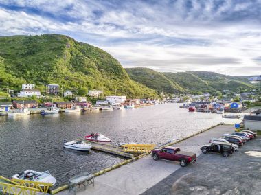 Sahil Petty Harbour günbatımı, Newfoundland, Canada