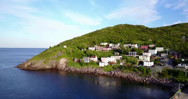 Krásné drobné Harbour poloostrov během letní západ slunce, Newfoundland, Kanada — Stock video