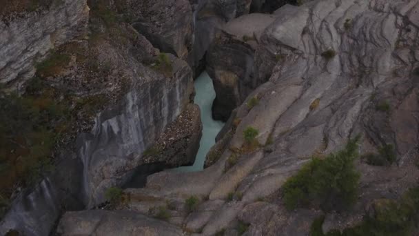 Mistaya Canyon i Banff National Park, Kanada — Stockvideo