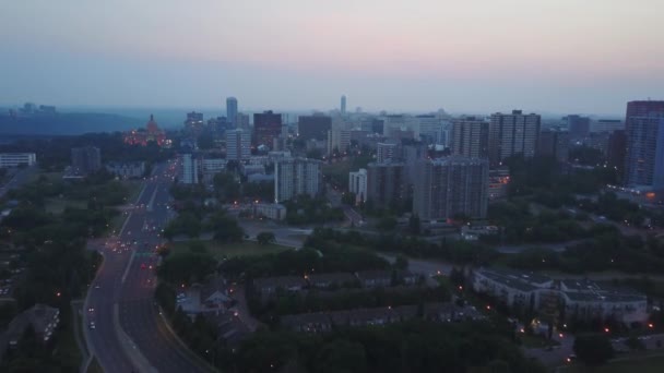 Edmonton downtown Alberta, Kanada — Stok video