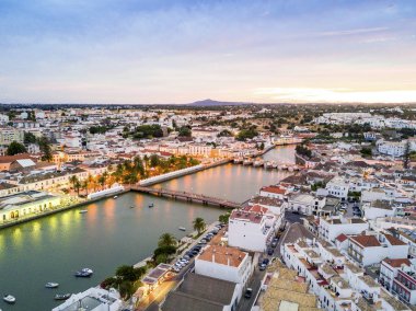 Beautiful Tavira by Gilao river, Algarve, Portugal clipart