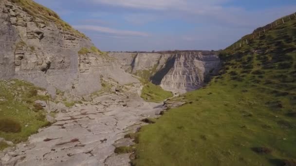 Delika Kanyon Kuru Alt Kısmındaki Mevsimlik Kolu Nehrin Nervion Spanya — Stok video
