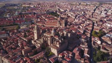 Tarihi katedral yükseltilmiş şehir Salamanca üzerinde Castilla ve Leon, İspanya