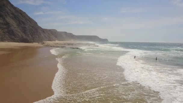 Playas Salvajes Suroeste Alentejo Parque Natural Costa Vicentina Portugal — Vídeo de stock