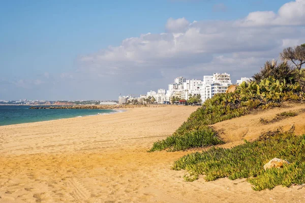 Beautiful beaches in Quarteira, Algarve, Portugal — Zdjęcie stockowe