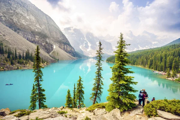 Lago Moraine, Parque Nacional Banff, Alberta, Canadá — Foto de Stock