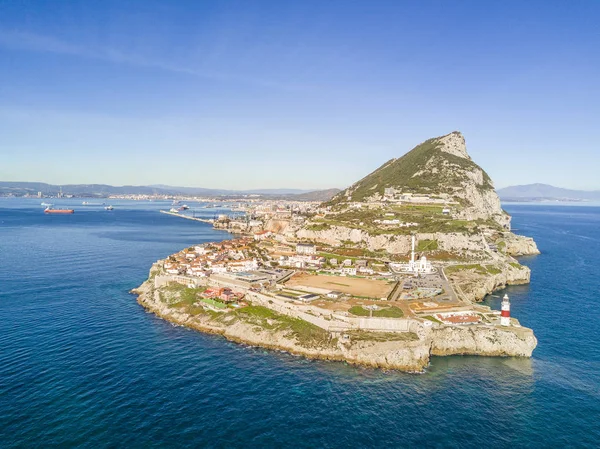 Famosa rocha de Gibraltar em território britânico ultramarino, Iberian Pen — Fotografia de Stock