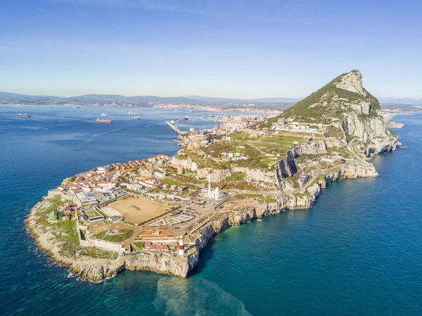 Famosa rocha de Gibraltar em território britânico ultramarino, Iberian Pen — Fotografia de Stock