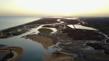 Güzel Ria Formosa Algarve, Portekiz içinde havadan görünümü