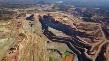 Büyük, modern açık hava görünümünü çukur benim Minas de Riotinto, Endülüs, İspanya