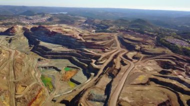 Büyük, modern açık hava görünümünü çukur benim Minas de Riotinto, Endülüs, İspanya