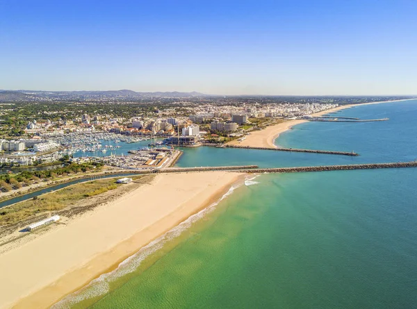 Vista aérea de la lujosa y turística Vilamoura, Algarve, Portu — Foto de Stock