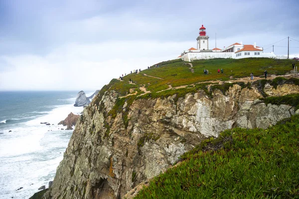 Vuurtoren op het meest westelijke deel van Europa, Cabo da Roca, Por — Stockfoto