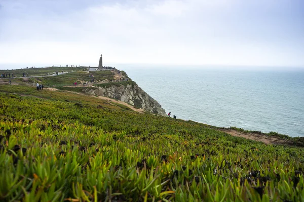 The most western part of Europe with cross monument, Cabo da Roc — 스톡 사진