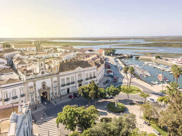 Centrum města Faro by Ria Formosa, Algarve, Portugalsko — Stock fotografie