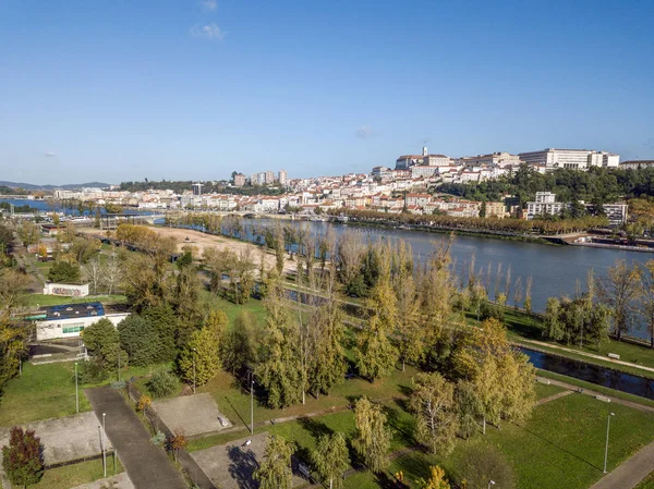 葡萄牙科英布拉市中心的空中景观 — 图库照片