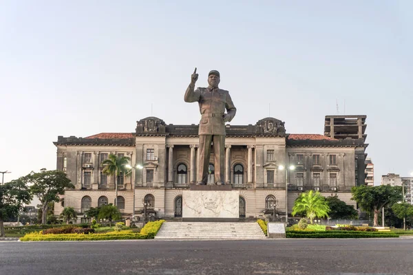 Självständighetstorget Med Samora Machel Staty Och Stadshus Maputo Moçambique Afrika — Stockfoto