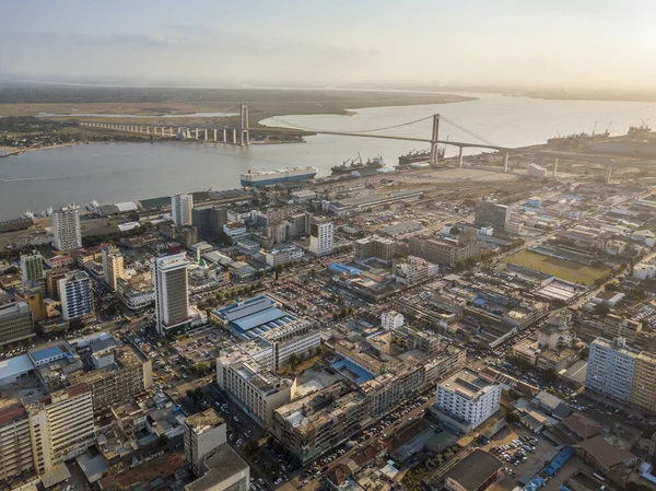 Vista Aérea Del Centro Maputo Creciente Capital Mozambique — Foto de Stock