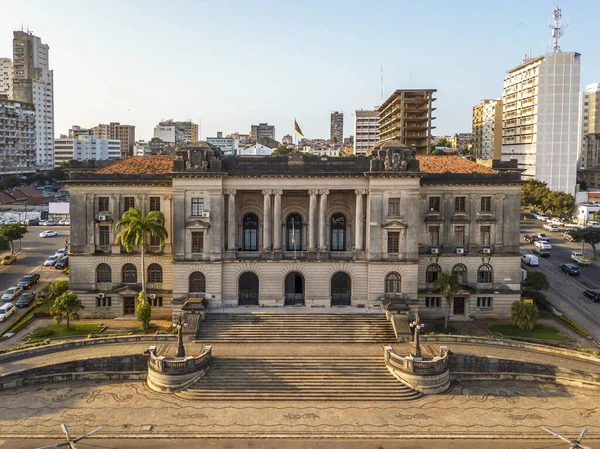 Luftaufnahme Des Rathauses Von Maputo Bei Sonnenuntergang Hauptstadt Von Mosambik — Stockfoto