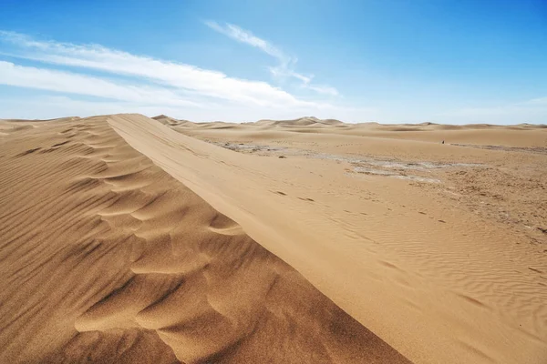 Bellissimo Paesaggio Dune Sabbia Sul Deserto Del Sahara Marocco Africa — Foto Stock