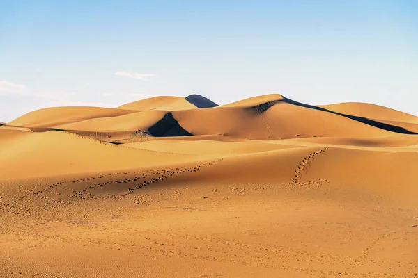 Bela Paisagem Das Dunas Areia Deserto Saara Marrocos África — Fotografia de Stock