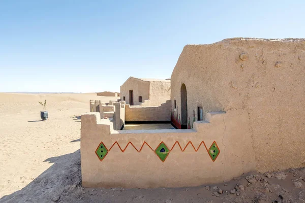 Casas Mus Tradicionais Construídas Deserto Saara Marrocos África — Fotografia de Stock