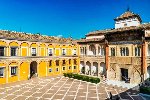 Arquitectura Morisca Hermoso Castillo Llamado Real Alcázar Sevilla Andalucía España — Foto de Stock