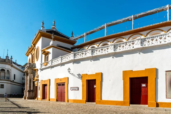 Famosa Plaza Toros Histórica Llamada Plaza Toros Centro Sevilla Andalucía —  Fotos de Stock